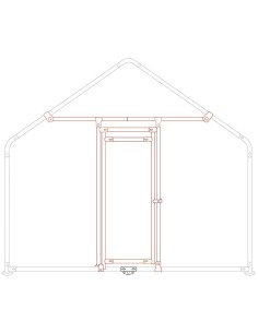 Kit porta per gabbia polli h 2,5 m Zipper zi-cr-tk