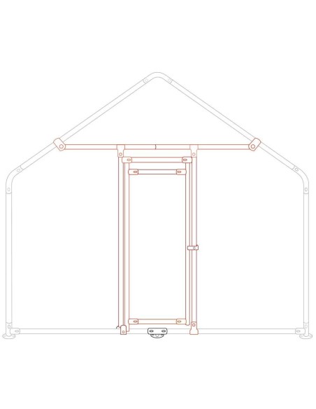 Kit porta per gabbia polli h 2,5 m Zipper zi-cr-tk