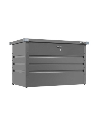 Contenitore box in metallo grigio da giardino 100x61x62 cm Zipper zi-gab100an