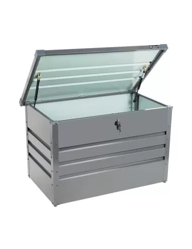 Contenitore box in metallo grigio da giardino 100x61x62 cm Zipper zi-gab100an