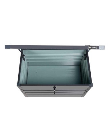 Contenitore box in metallo grigio da giardino 100x61x62 cm Zipper zi-gab100an