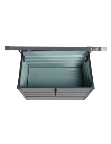 Contenitore box in metallo grigio da giardino 100x61x62 cm Zipper zi-gab100an
