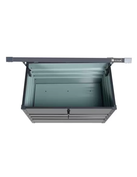 Contenitore box in metallo grigio da giardino 100x61x62 cm Zipper zi-gab100an