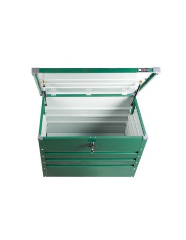 Contenitore box in metallo verde da giardino 100x61x62 cm Zipper zi-gab100gr