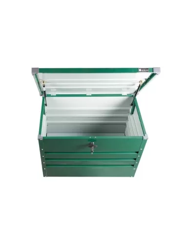 Contenitore box in metallo verde da giardino 100x61x62 cm Zipper zi-gab100gr