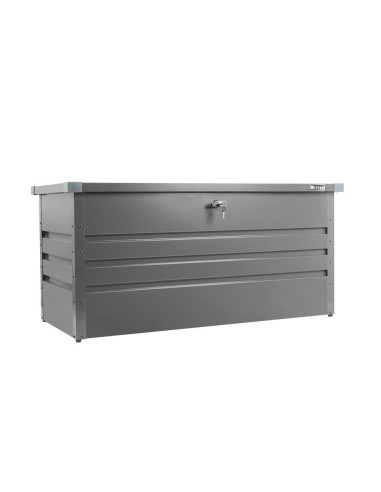 Contenitore box in metallo grigio da giardino 132x61x62 cm Zipper zi-gab132an