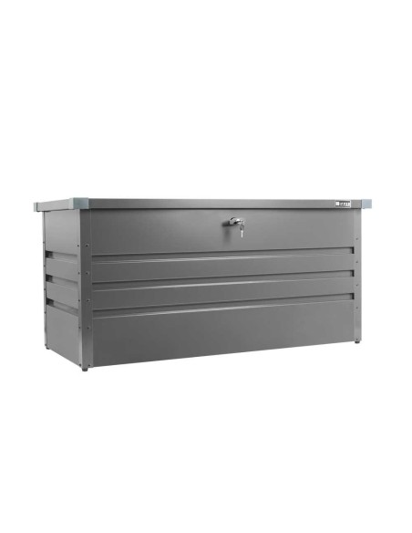 Contenitore box in metallo grigio da giardino 132x61x62 cm Zipper zi-gab132an