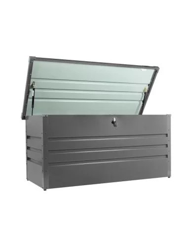 Contenitore box in metallo grigio da giardino 132x61x62 cm Zipper zi-gab132an