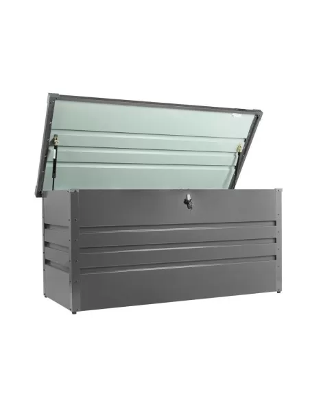 Contenitore box in metallo grigio da giardino 132x61x62 cm Zipper zi-gab132an