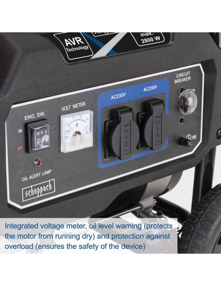 Generatore di corrente 5,8hp 2800w Scheppach sg3200x