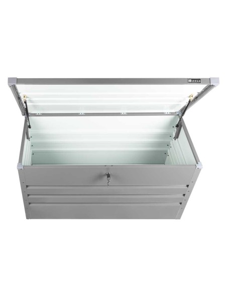 Contenitore box in metallo grigio da giardino 132x61x62 cm Zipper zi-gab132an