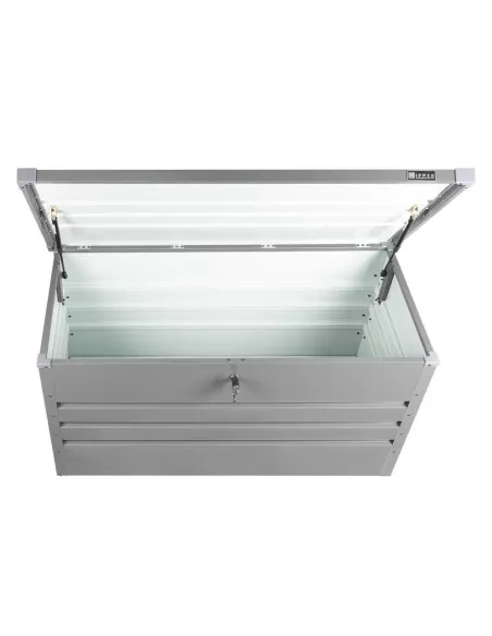 Contenitore box in metallo grigio da giardino 132x61x62 cm Zipper zi-gab132an
