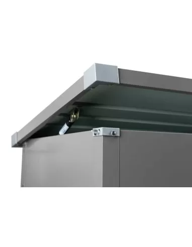 Contenitore box in metallo grigio da giardino 132x61x62 cm Zipper zi-gab132an