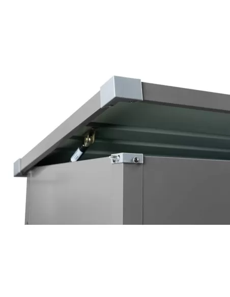 Contenitore box in metallo grigio da giardino 132x61x62 cm Zipper zi-gab132an