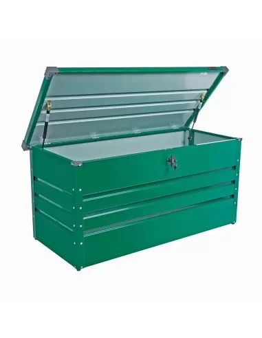 Contenitore box in metallo verde da giardino 132x61x62 cm Zipper zi-gab132gr