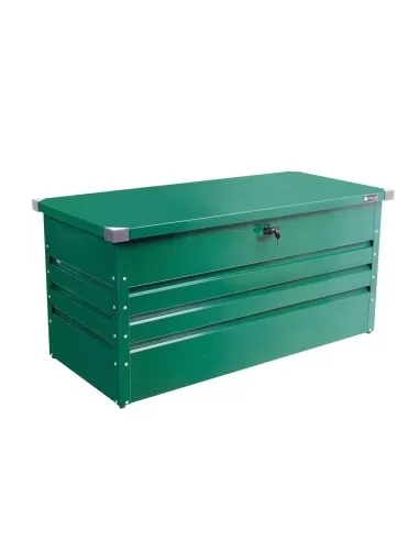 Contenitore box in metallo verde da giardino 132x61x62 cm Zipper zi-gab132gr