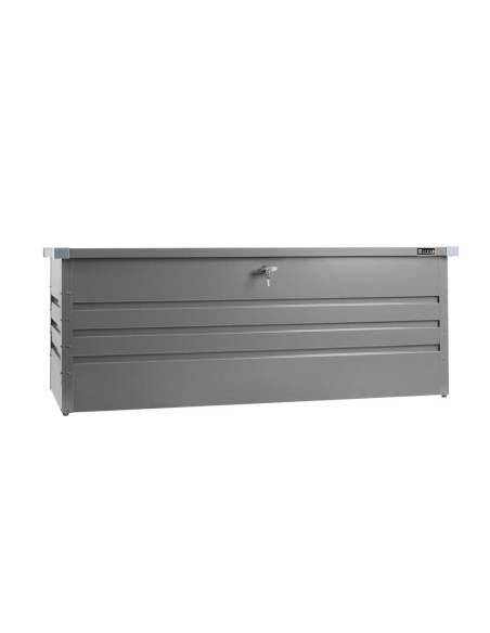 Contenitore box in metallo grigio da giardino 165x70x62 cm Zipper zi-gab165an