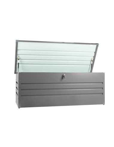Contenitore box in metallo grigio da giardino 165x70x62 cm Zipper zi-gab165an