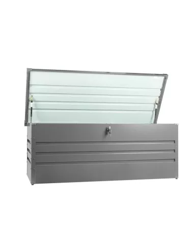 Contenitore box in metallo grigio da giardino 165x70x62 cm Zipper zi-gab165an