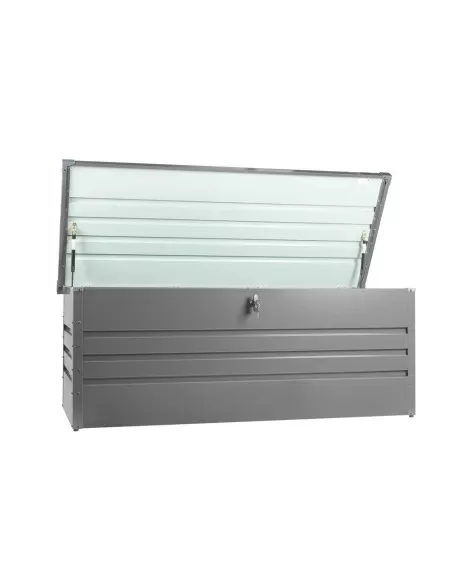 Contenitore box in metallo grigio da giardino 165x70x62 cm Zipper zi-gab165an