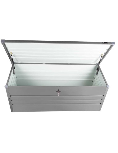 Contenitore box in metallo grigio da giardino 165x70x62 cm Zipper zi-gab165an