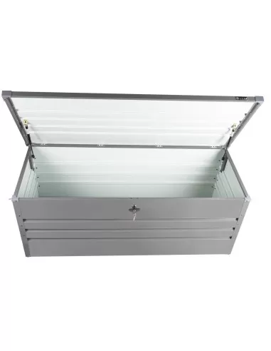 Contenitore box in metallo grigio da giardino 165x70x62 cm Zipper zi-gab165an
