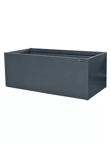 1 - Fioriera rialzata in acciaio zincato 100x200x76 h Zipper zi-hbt206