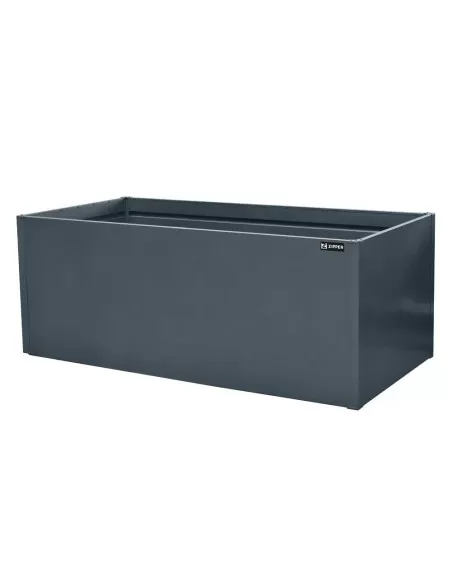 1 - Fioriera rialzata in acciaio zincato 100x200x76 h Zipper zi-hbt206