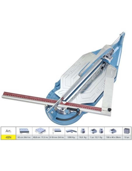 Tagliapiastrelle Sigma 4bn cm 62 incisione a spinta + tappetino per mosaico 64b2