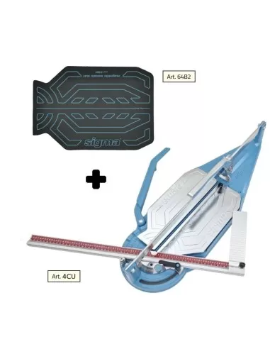 1 - Tagliapiastrelle Sigma 4cu cm84 incisione trazione + tappetino per mosaico 64b2