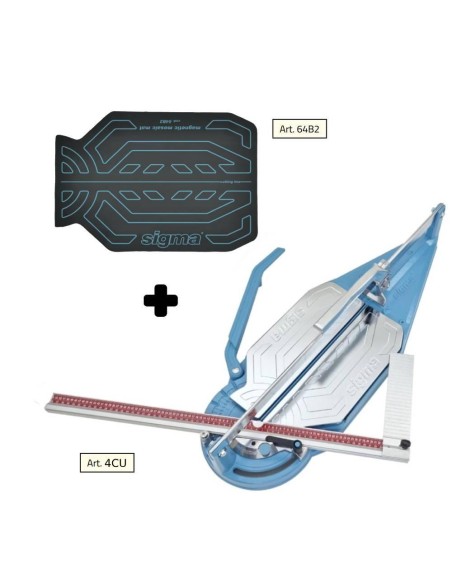 Tagliapiastrelle Sigma 4cu cm84 incisione trazione + tappetino per mosaico 64b2