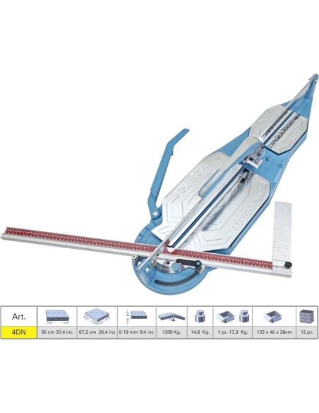 Tagliapiastrelle Sigma 4dn cm95 incisione a spinta + valigia tela con ruote 43d2