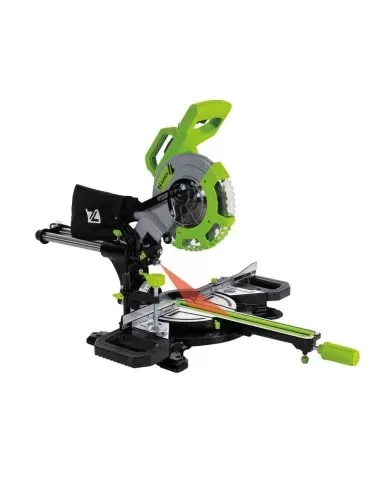 2 - Troncatrice radiale legno alluminio plastica 1700w 120mm Zipper zi-kgs210ds