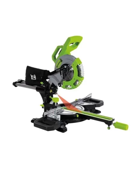 2 - Troncatrice radiale legno alluminio plastica 1700w 120mm Zipper zi-kgs210ds