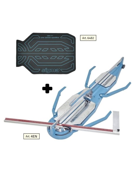 Tagliapiastrelle Sigma 4en cm125 incisione a spinta + tappetino per mosaico 64b2