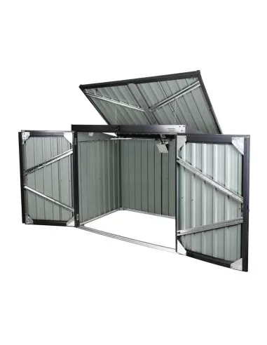 Contenitore per rifiuti in acciaio 2 bidoni x 240 lt Zipper zi-mtb2