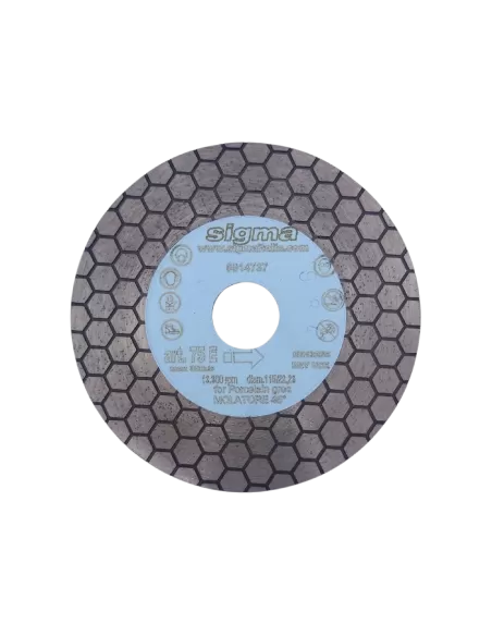 1 - Disco diamantato d 115 a lunga durata per taglio e molatura Sigma 075e