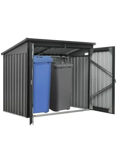 Contenitore per rifiuti in acciaio 2 bidoni x 240 lt Zipper zi-mtb2