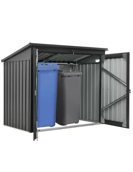 Contenitore per rifiuti in acciaio 2 bidoni x 240 lt Zipper zi-mtb2