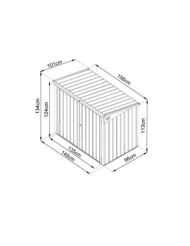 Contenitore per rifiuti in acciaio 2 bidoni x 240 lt Zipper zi-mtb2