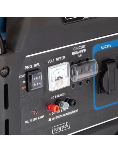 5 - Generatore di corrente start elettrico 4 tempi 12,2hp 5500W Scheppach sg7100x