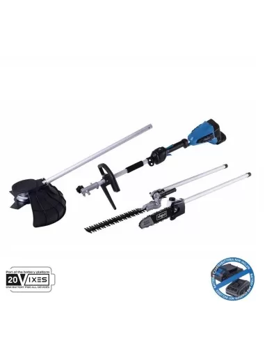 Decespugliatore 4in1 brushless 2x20v senza batteria ixes Scheppach bc-mfh400-x