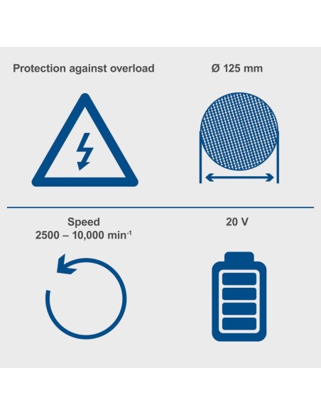 Smerigliatrice angolare 20V senza batteria ixes Scheppach c-ag125-x
