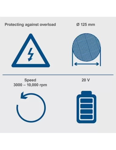 Smerigliatrice angolare brushless 20v senza batteria ixes Scheppach bc-ag125-x