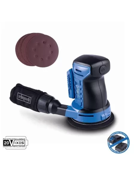 1 - Levigatrice orbitale 20v diametro 125mm senza batteria ixes Scheppach c-obs125-x