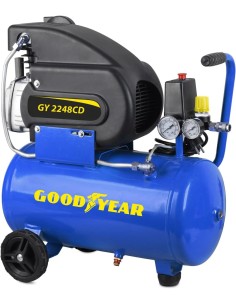 1 - Compressore aria 2 hp 24 lt 8 bar lubrificato 230 V GOODYEAR gy2248cd