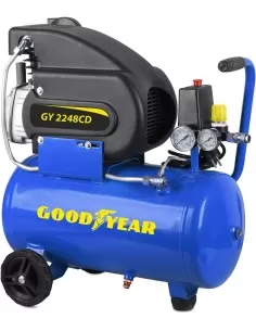 1 - Compressore aria 2 hp 24 lt 8 bar lubrificato 230 V GOODYEAR gy2248cd