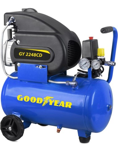 1 - Compressore aria 2 hp 24 lt 8 bar lubrificato 230 V GOODYEAR gy2248cd