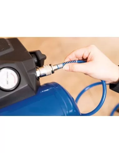 Compressore aria portatile 1.6hp 6lt 8barcon 5 accessori e tubo Scheppach hc06