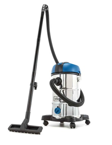 Bidone aspiratutto e aspiraliquidi in inox 30lt Scheppach nts30v2